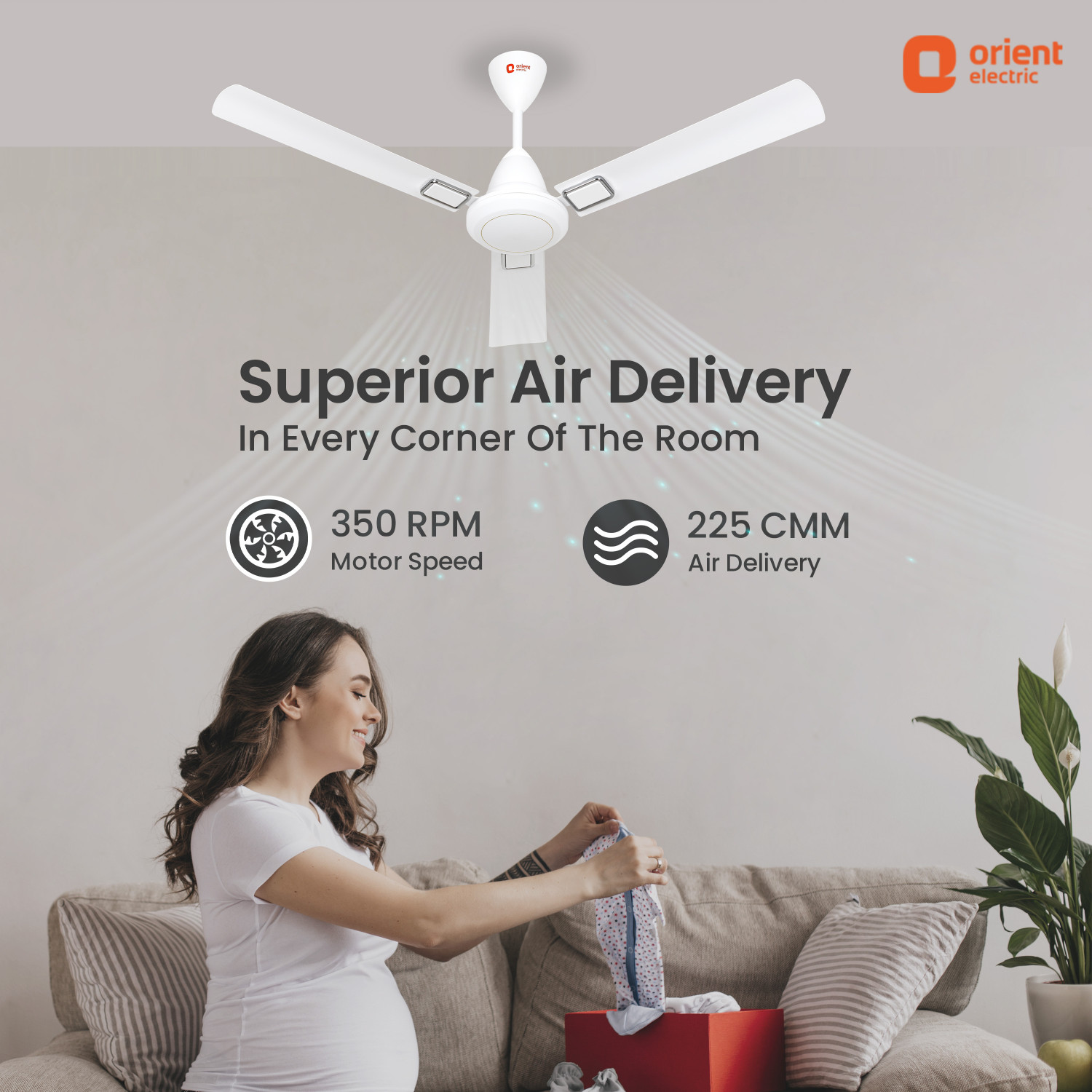 Image of Orient Electric I FALCON DECO with 3 Year Warranty BLDC Motor with Remote 1200 mm Ceiling Fan