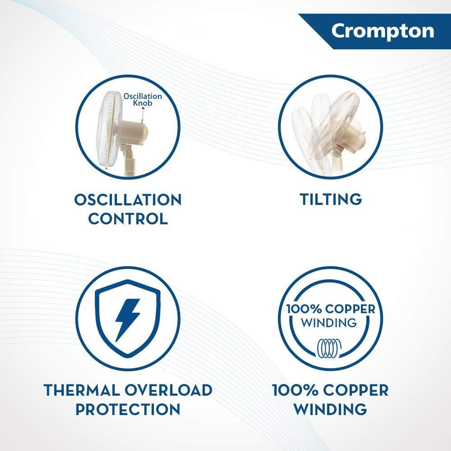 Image of Crompton HS Torpedo with 2 Year Warranty 400 mm Pedestal Fan