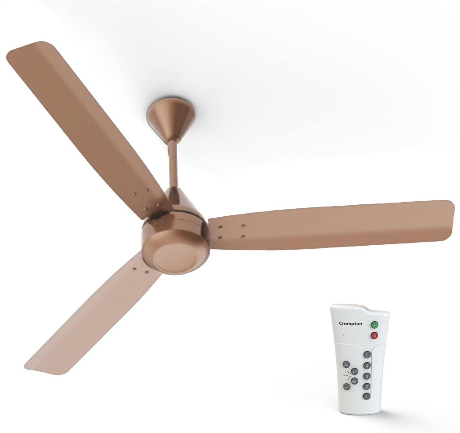 Image of Crompton Energion Groove 1200mm (48 inch) with 5 Year Warranty Remote Controlled 1200 mm Ceiling Fan
