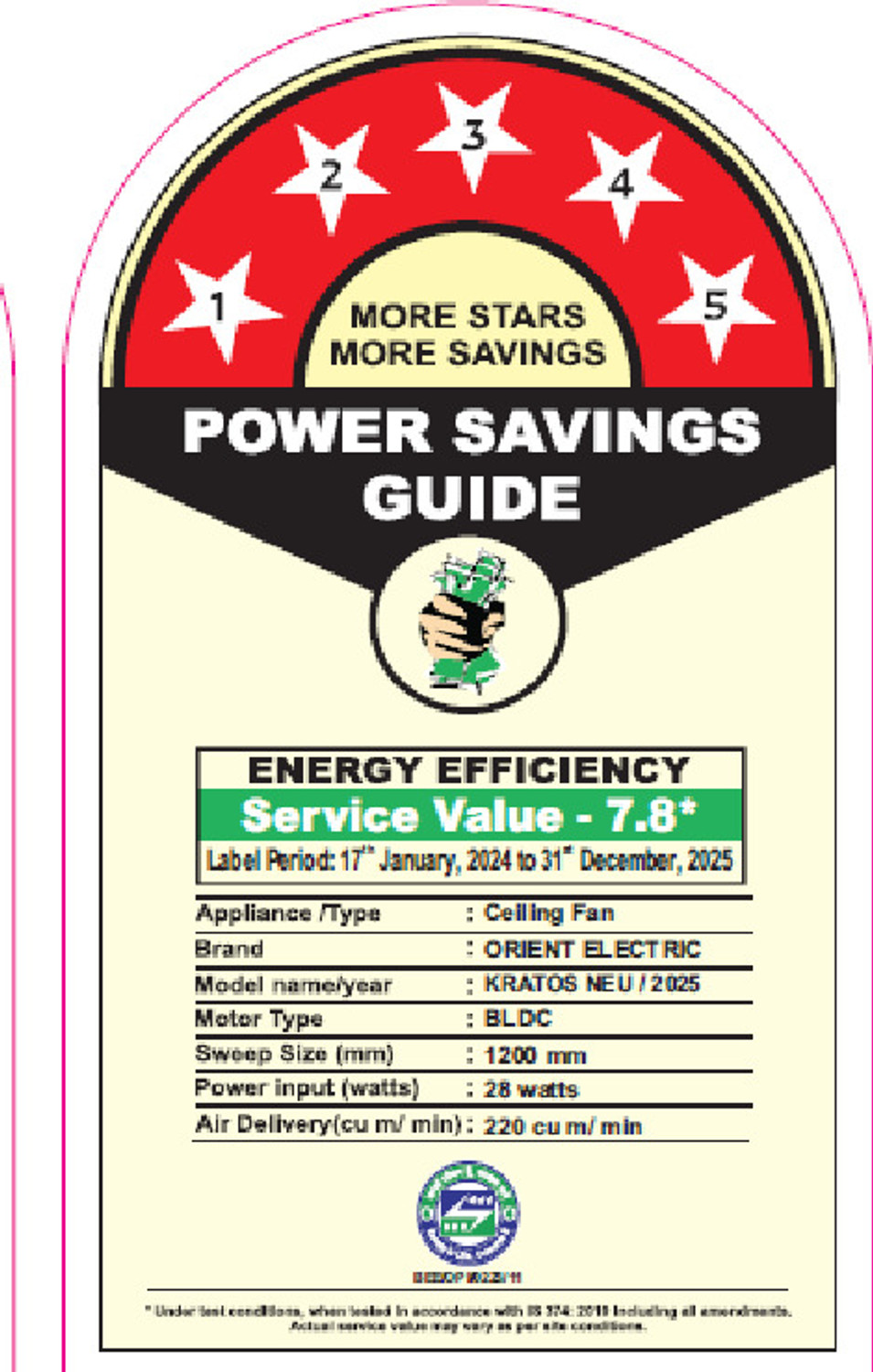 Image of Orient Electric Kratos Neu | Superior Air Delivery |BEE 5 Star Rated | Low Power Consumption with 3 Year Warranty BLDC Motor with Remote 1200 mm Ceiling Fan