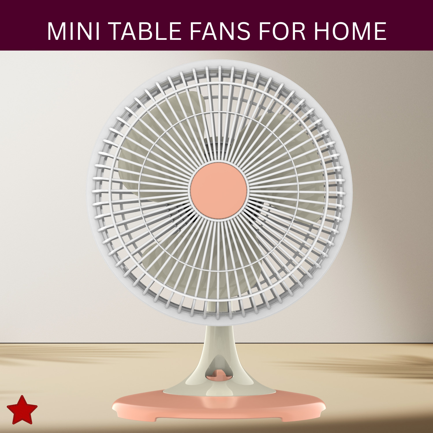 Image of YAROH 300mm(12Inch.) Mini AC Cooler Fan, Small Evaporative Air Table Fan For HomeT355 Silent Operation 300 mm Table Fan