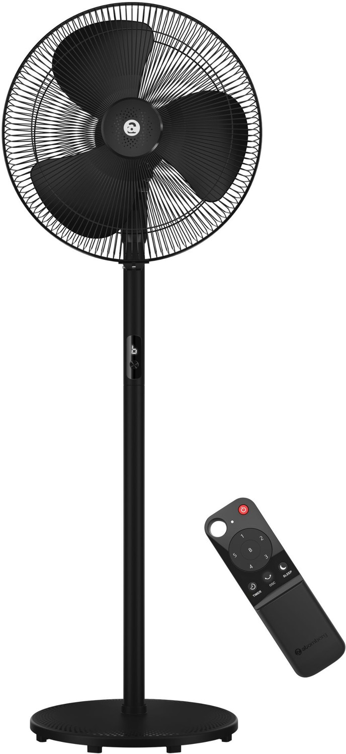 Image of Atomberg Stelios Pedestal Fan Midnight Black with 2 Year Warranty Remote Controlled 400 mm Pedestal Fan
