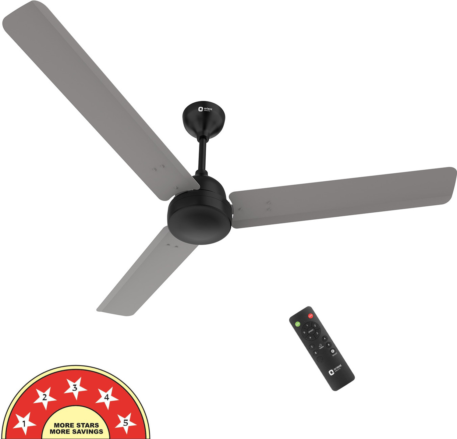 Image of Orient Electric Kratos Neu | Superior Air Delivery |BEE 5 Star Rated | Low Power Consumption with 3 Year Warranty BLDC Motor with Remote 1200 mm Ceiling Fan