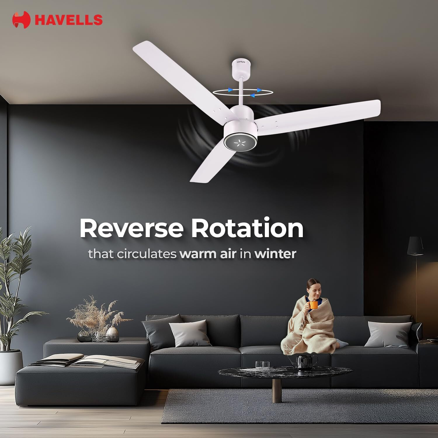 Image of HAVELLS Fab BLDC ULED with 3 Year Warranty Underlight 1200 mm Ceiling Fan