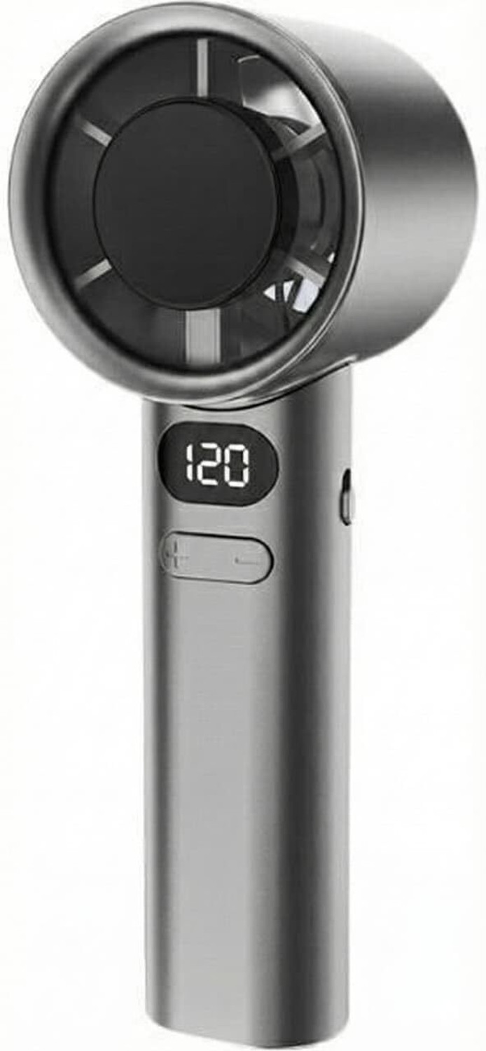 Image of FITRIC Mini Handheld Cooling Fan USB Rechargeable | Silent | Turbo Air Cooler BLDC Motor 60 mm Table Fan