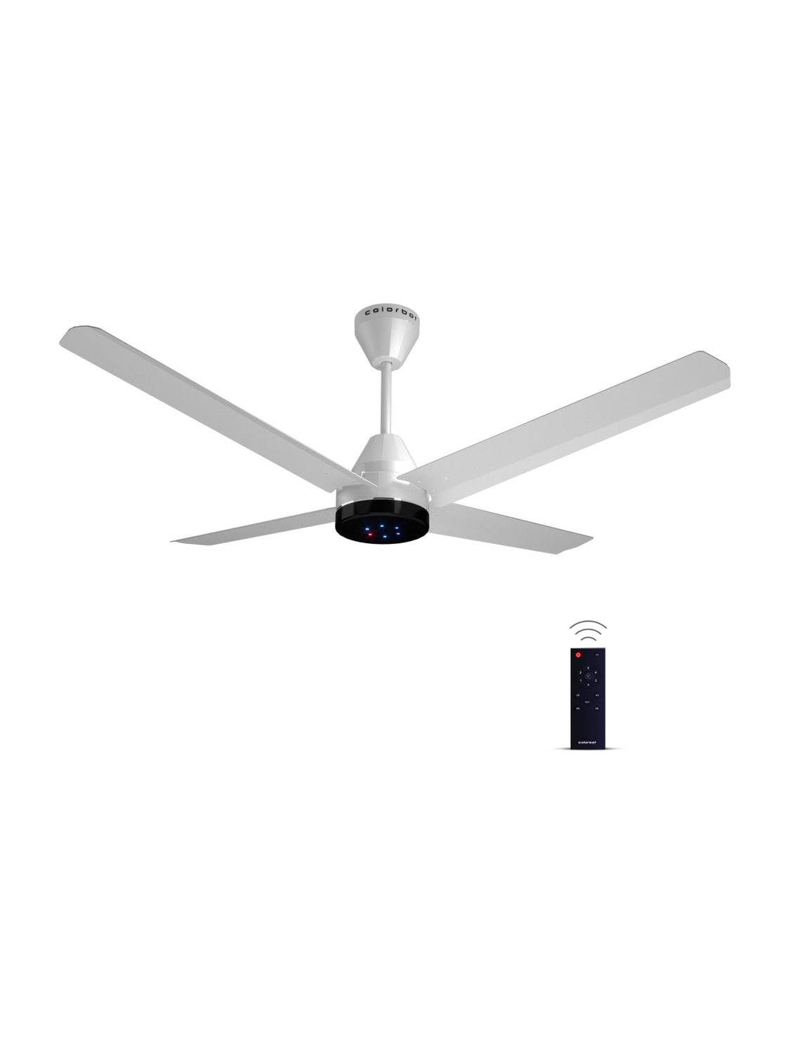 Colorbot Stella Quad BLDC Remote Controlled 4 Blade|High Airflow|LED|AeroQuiet+ Technolog with 4 Year Warranty BLDC Motor with Remote, With LED Indicators 1200 mm Ceiling Fan
