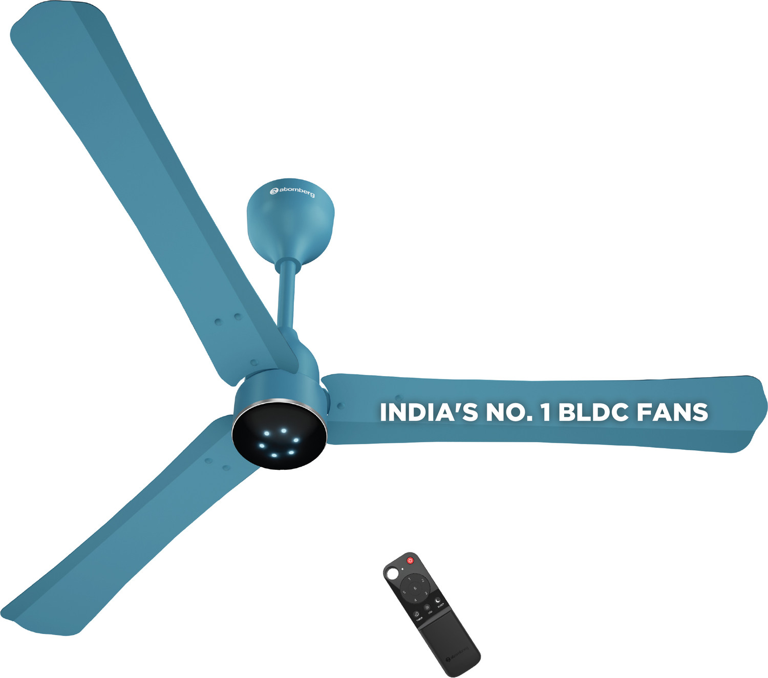 Image of Atomberg Renesa Halo Smart|Voice Controlled|High Air Flow|Low Noise|LED Speed Indicator with 3 Year Warranty BLDC Motor with Remote 1200 mm Ceiling Fan