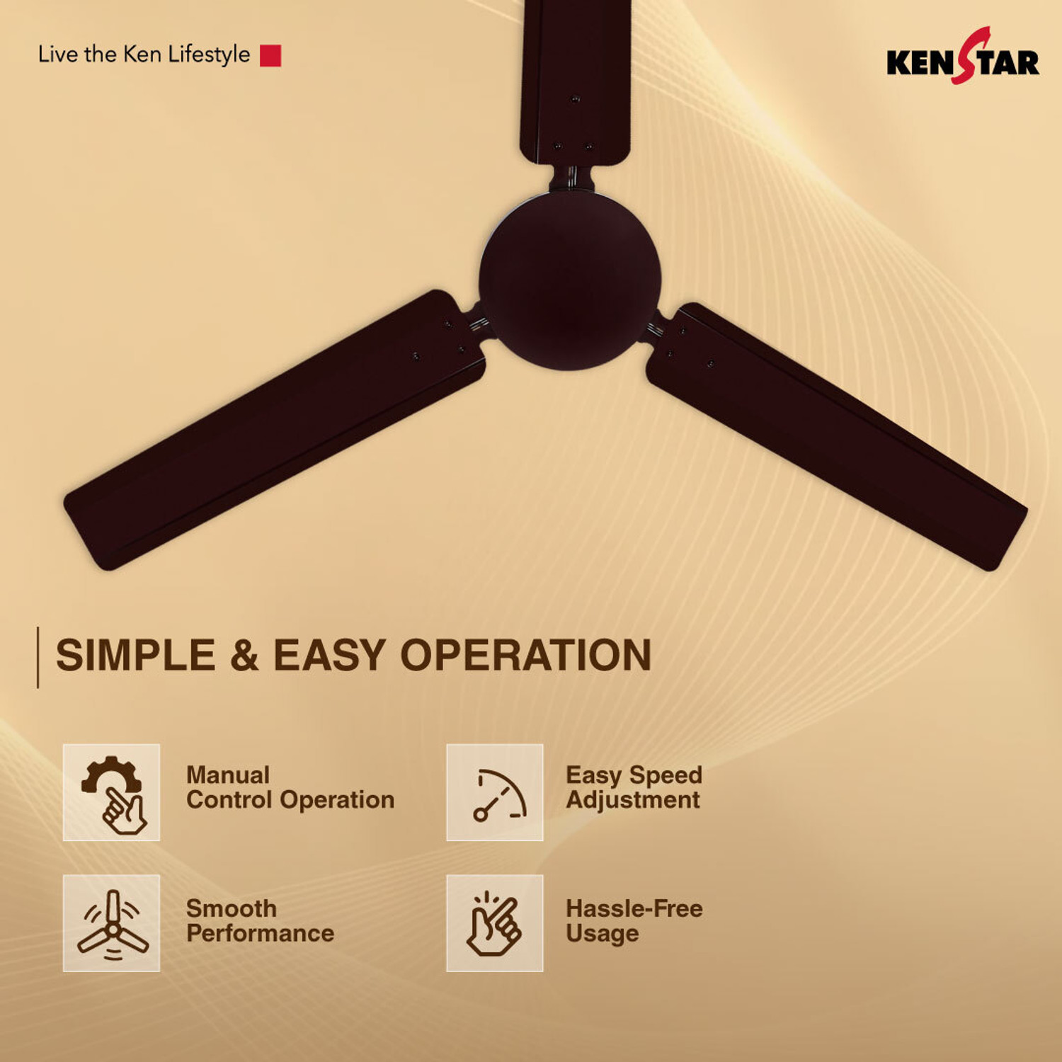 Image of Kenstar Vortex Max with 2 Year Warranty 1200 mm Ceiling Fan