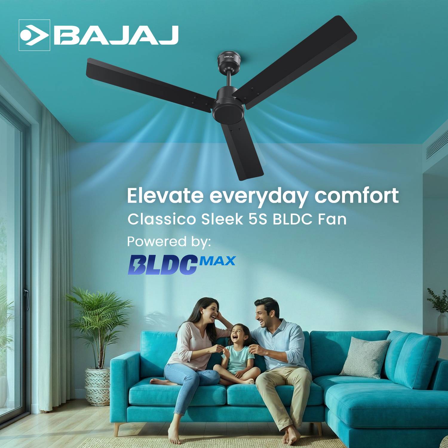 BAJAJ CLASSICO SLEEK 1200 mm Ceiling Fan - Image 3