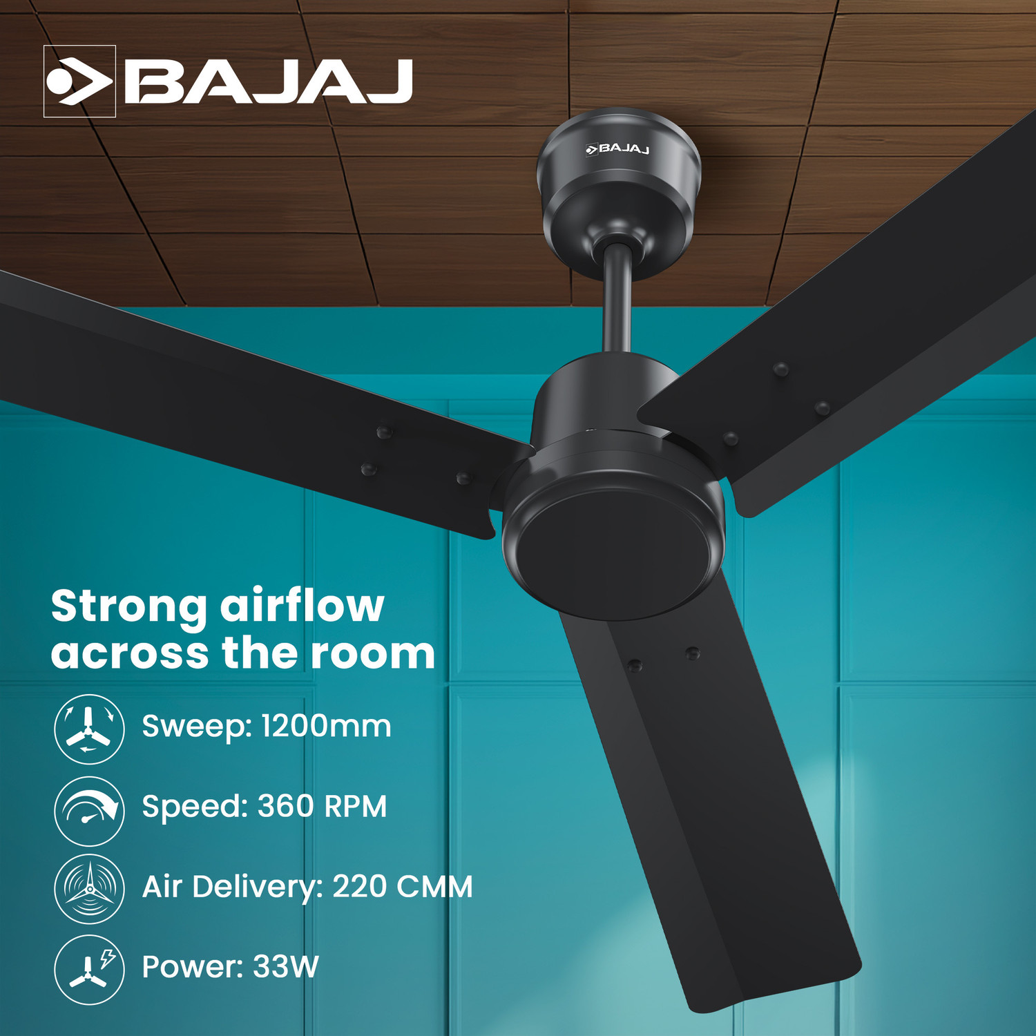 Image of BAJAJ CLASSICO SLEEK with 2 Year Warranty 1200 mm Ceiling Fan