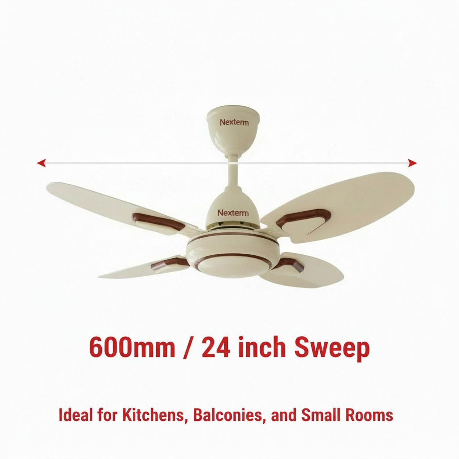 Image of Nexterm FAN Ivery Brawon-48 with 2 Year Warranty Anti Rust, High Air Delivery 600 mm Ceiling Fan