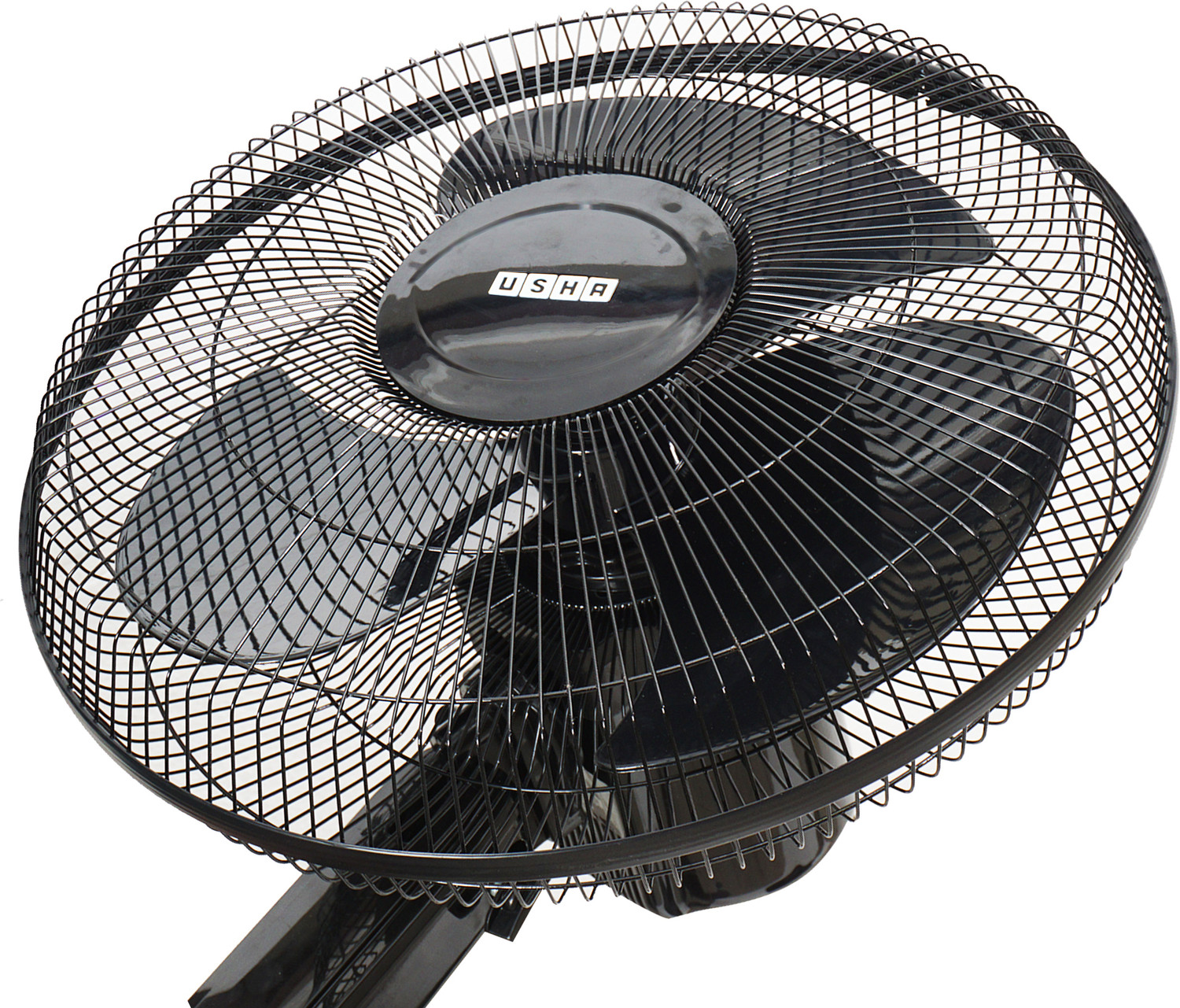 Image of USHA PF STRIKER PLUS HI SPEED 400MM BLACK with 1 Year Warranty Anti Dust 400 mm Pedestal Fan