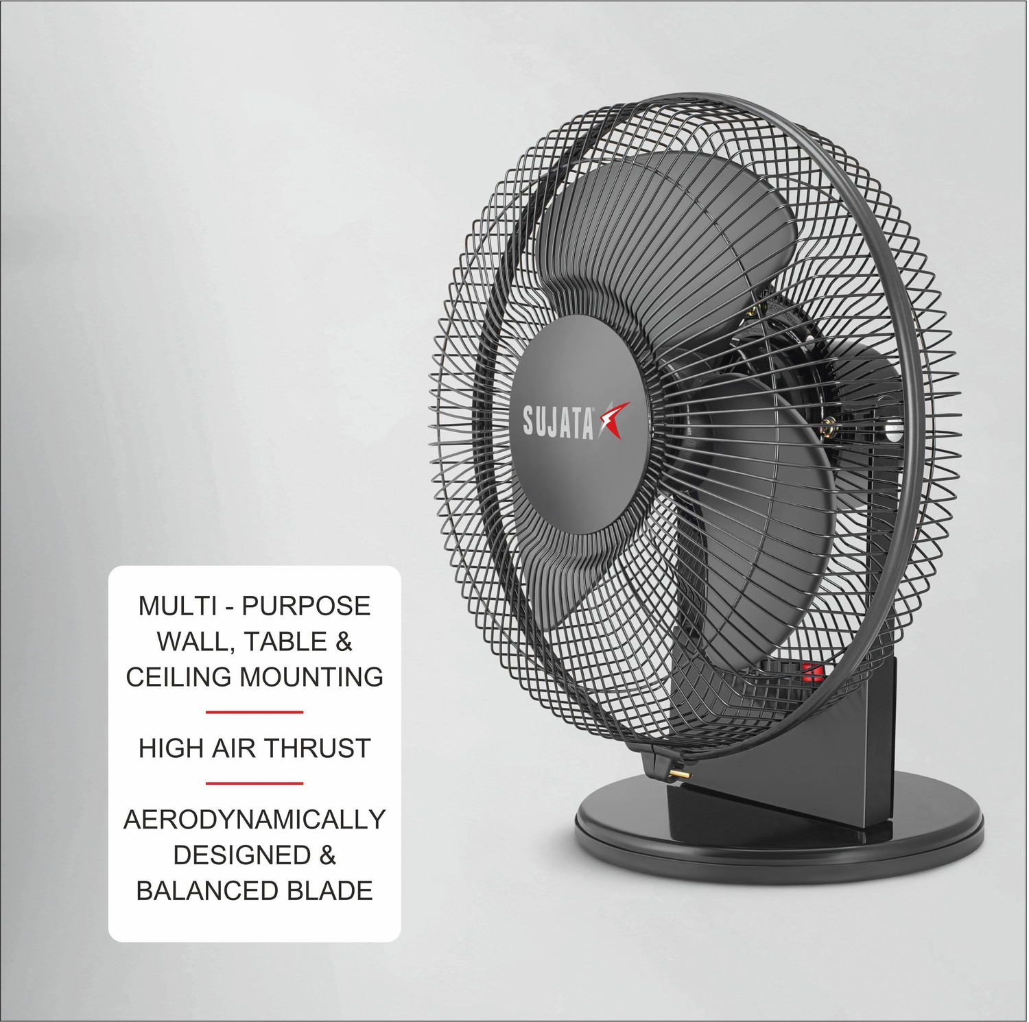 Image of SUJATA SAP 2700HS | High Speed with 2 Year Warranty High Air Delivery 280 mm Table Fan