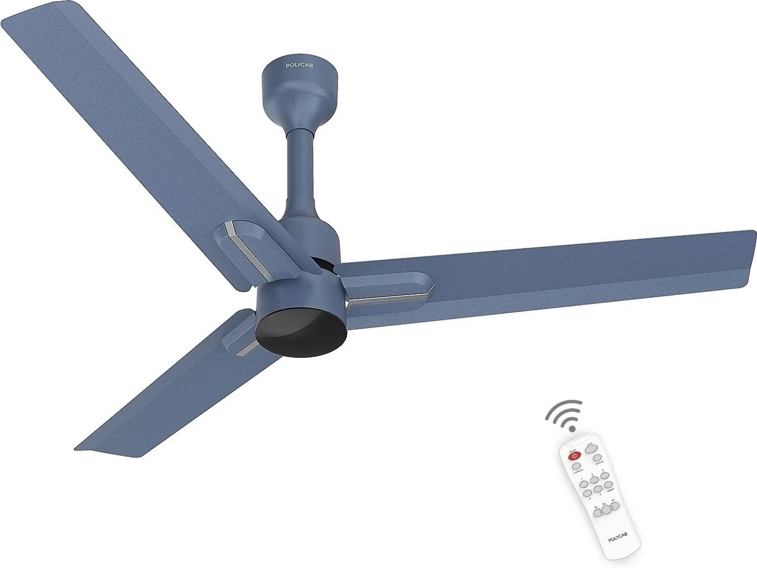 Polycab Wizzy Neo100% CopperHigh Air Delivery with 4 Year Warranty BLDC Motor with Remote 1200 mm Ceiling Fan