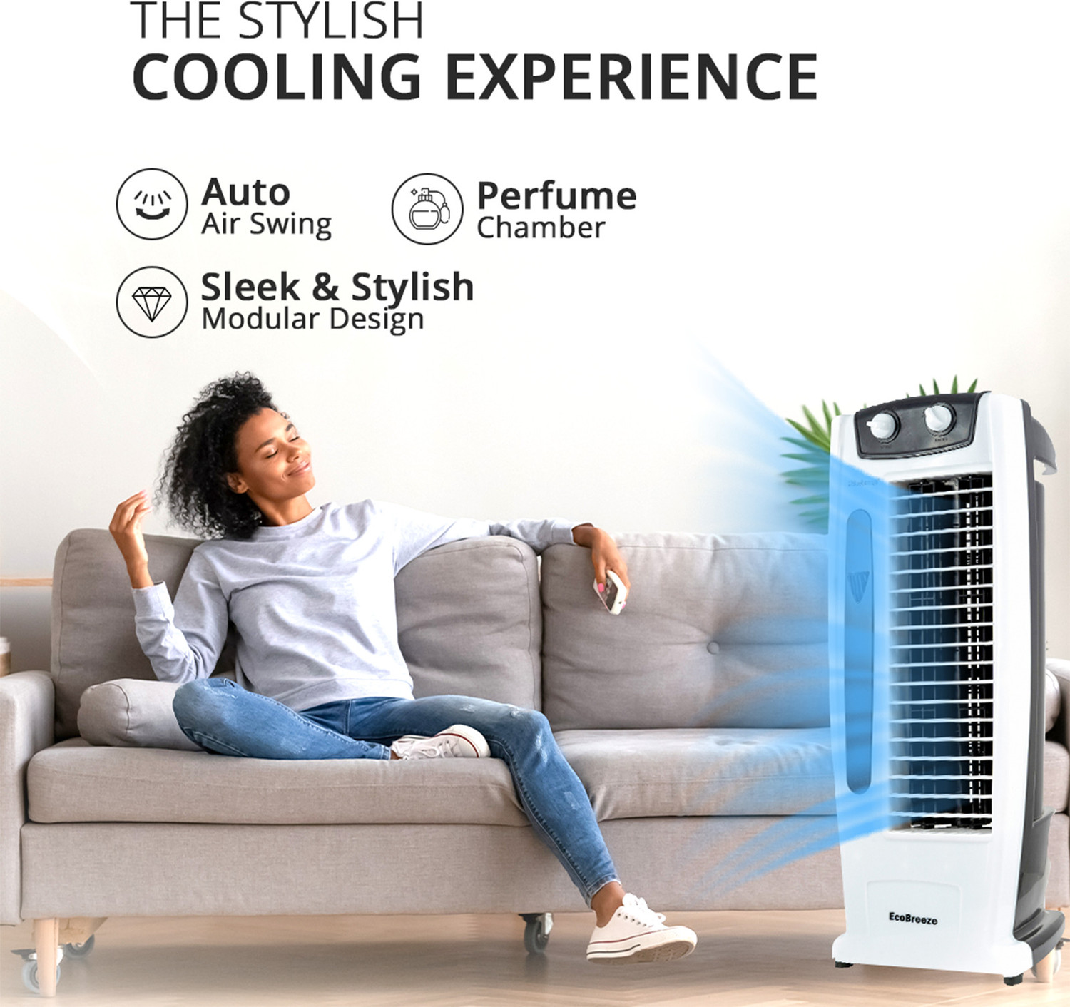 Image of BlueBerry's TF ECO | Silent Operation | High Speed | Premium with 1 Year Warranty Silent Operation 120 mm Tower Fan