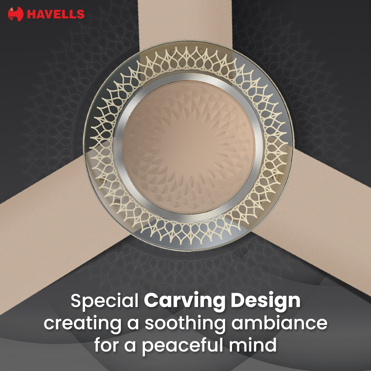 Image of HAVELLS CERA Underlight|Remote Controlled|Reverse Rotation|Carving Design|Low Noise|35W with 2 Year Warranty BLDC Motor 1200 mm Ceiling Fan