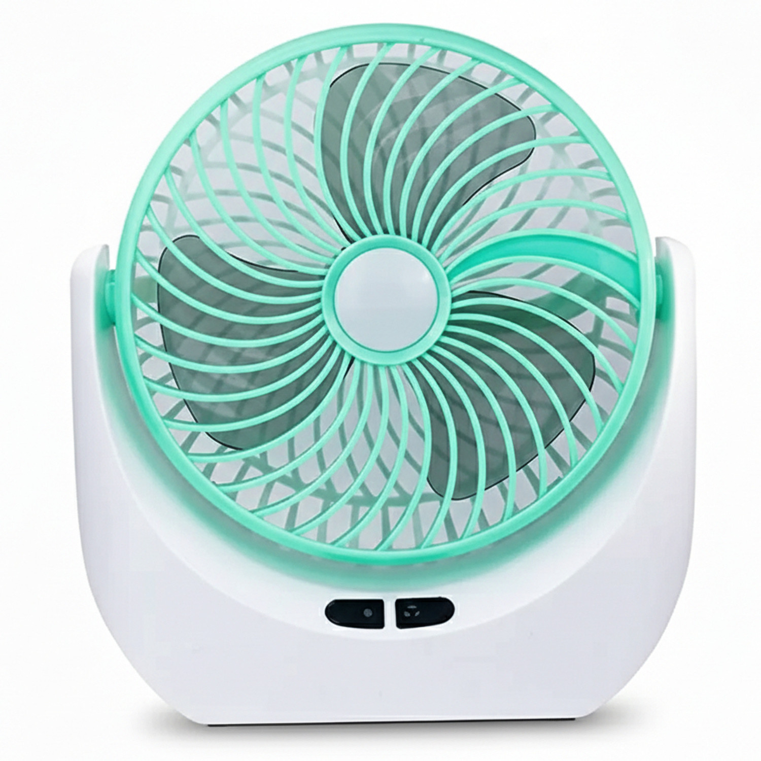 Image of Ampeva High-Speed 4000mAh Rechargeable Table Fan with LED Light, Portable Fan, USB Fan, USB Battery Powered Quiet Personal Fan, 3 Speed For Kitchen, Office, Home USB Fan