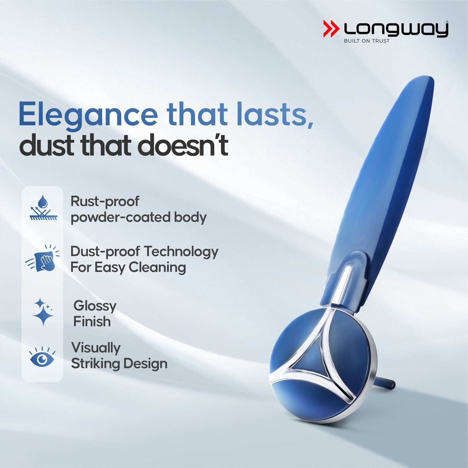 Image of Longway Zephyr | BLDC Motor | Remote Control with 3 Year Warranty BLDC Motor with Remote 1200 mm Ceiling Fan