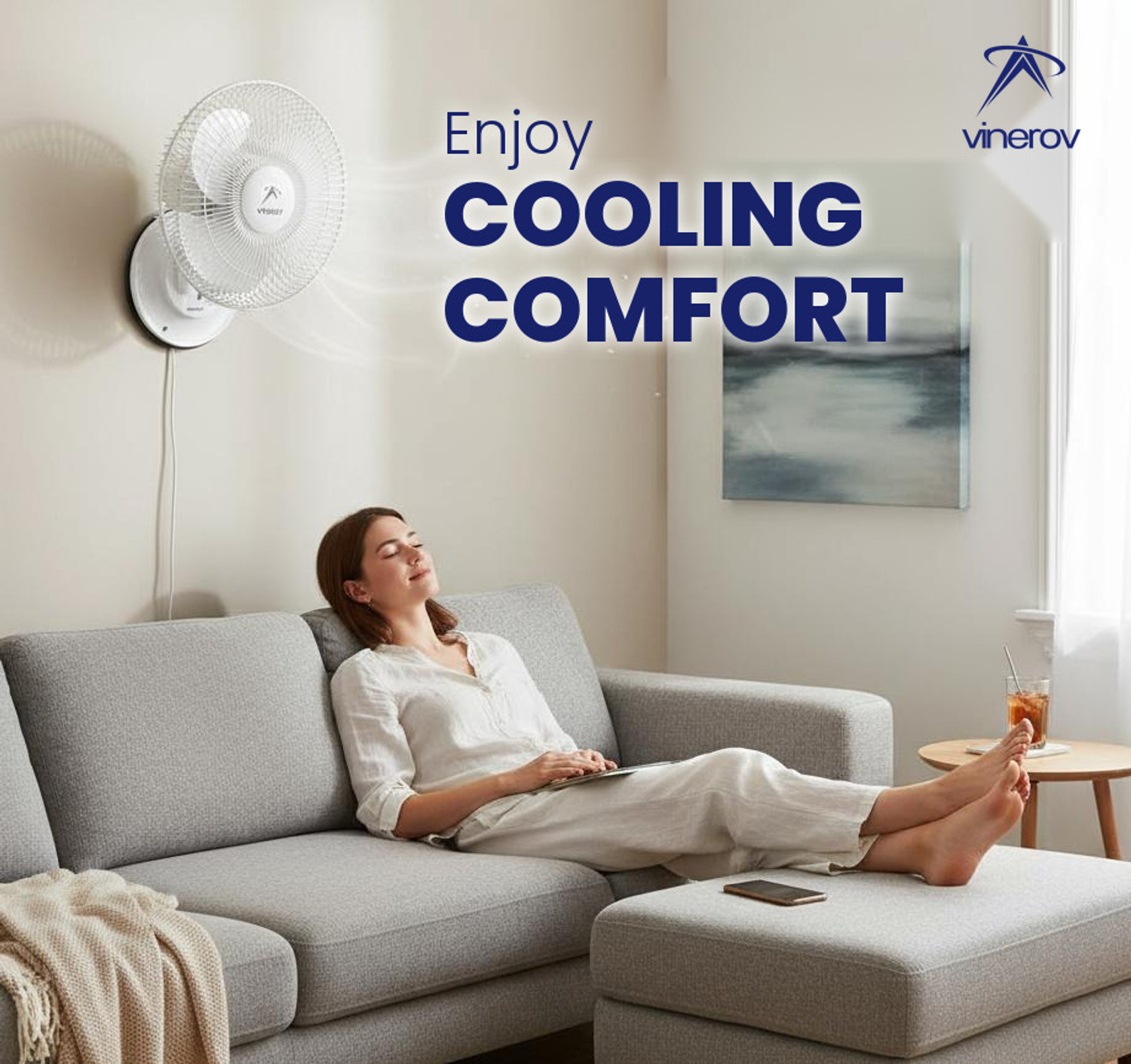 Image of Vinerov AirFlex 12 inch HS 2in1 | Table & Wall Support | 90 Oscillation | 2200+ RPM with 1 Year Warranty Ultra High Speed 300 mm Table Fan