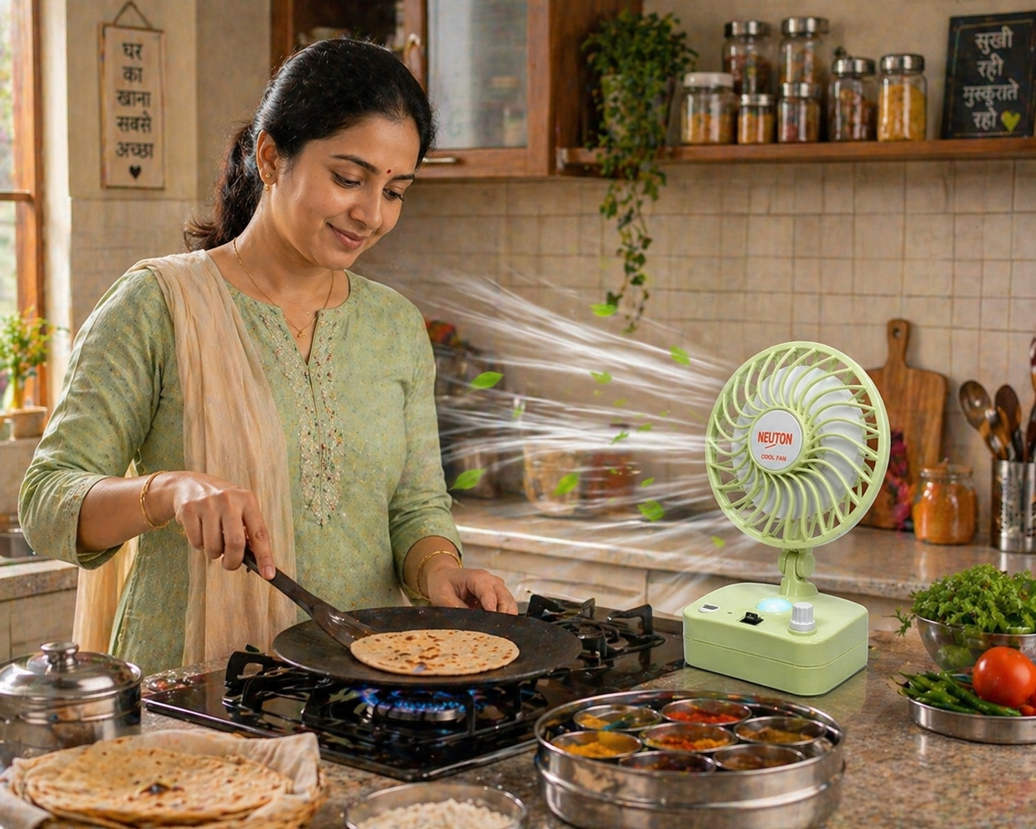 Image of NEUTON Cool Fan With LED Indicators 150 mm Table Fan