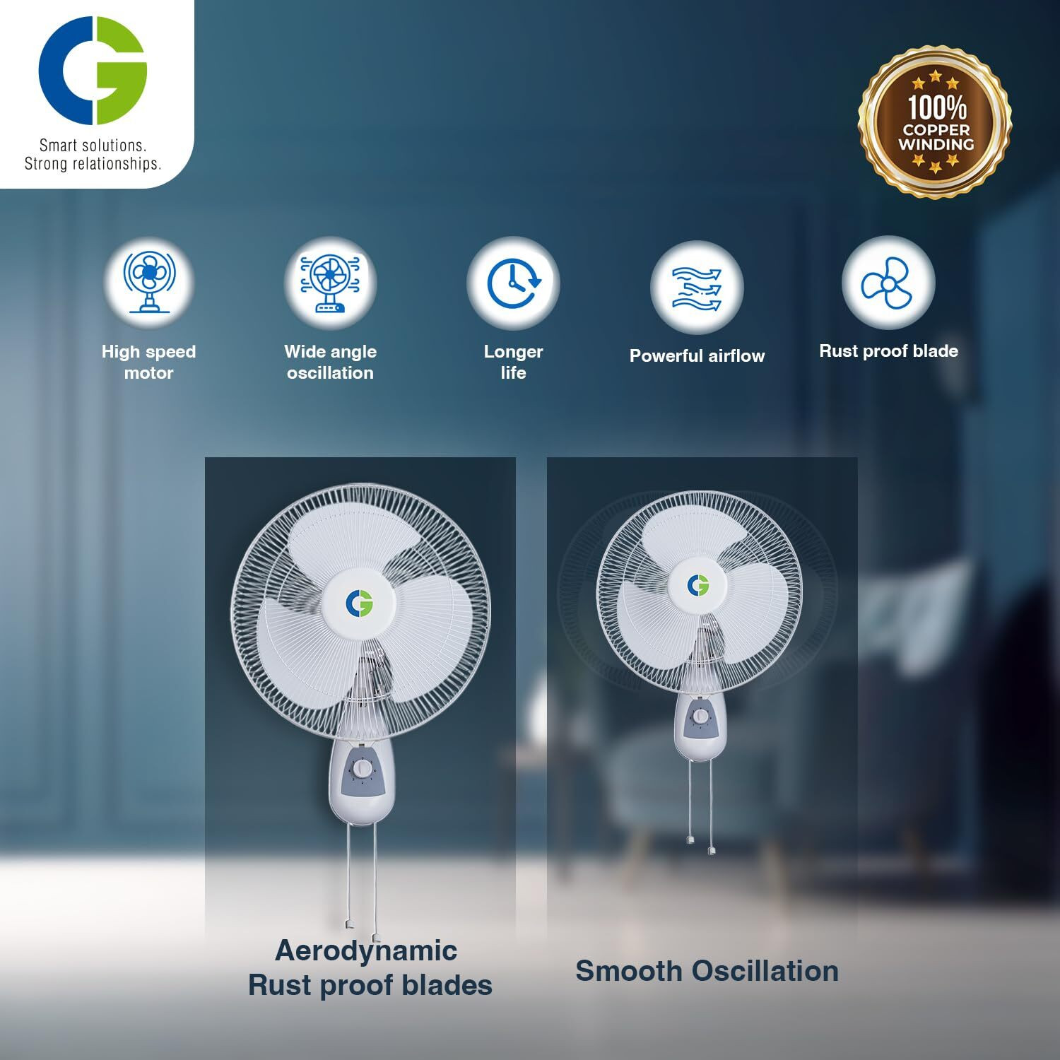 Image of CG WFVHG400CW with 2 Year Warranty 40 mm Wall Fan