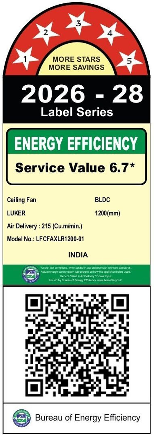 Image of LUKER USA Aero Zen BLDC Ceiling Fan with IR RemoteEnergy Saving High Air Delivery� with 3 Year Warranty 1200 mm Ceiling Fan