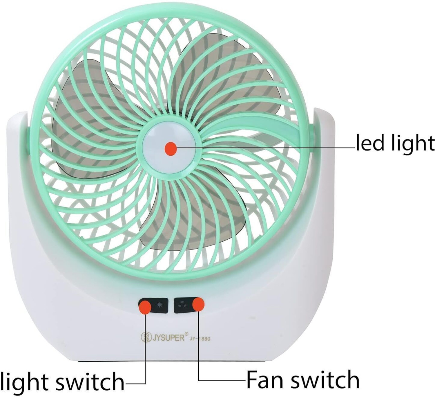 Image of Terviiix High Speed | Rechargeable | Table Fan | LED Light | For Home, Kitchen, Office Ultra High Speed 1400 mm Table Fan