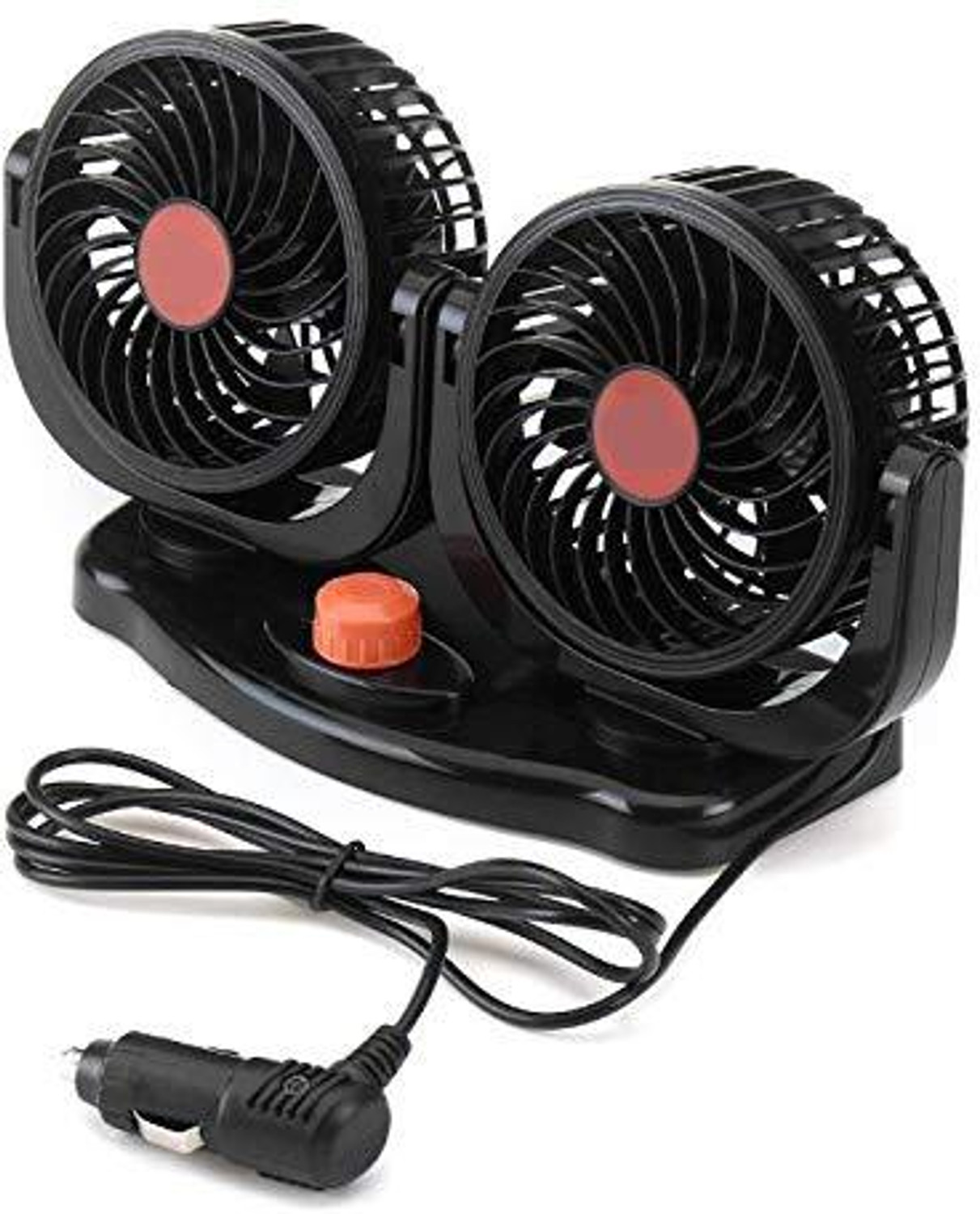 Image of HOME'S DESIRE 12V DC Car Cooling Fan 360 Rotating Dashboard Electric Fan for Vehicles 5 mm Pedestal Fan
