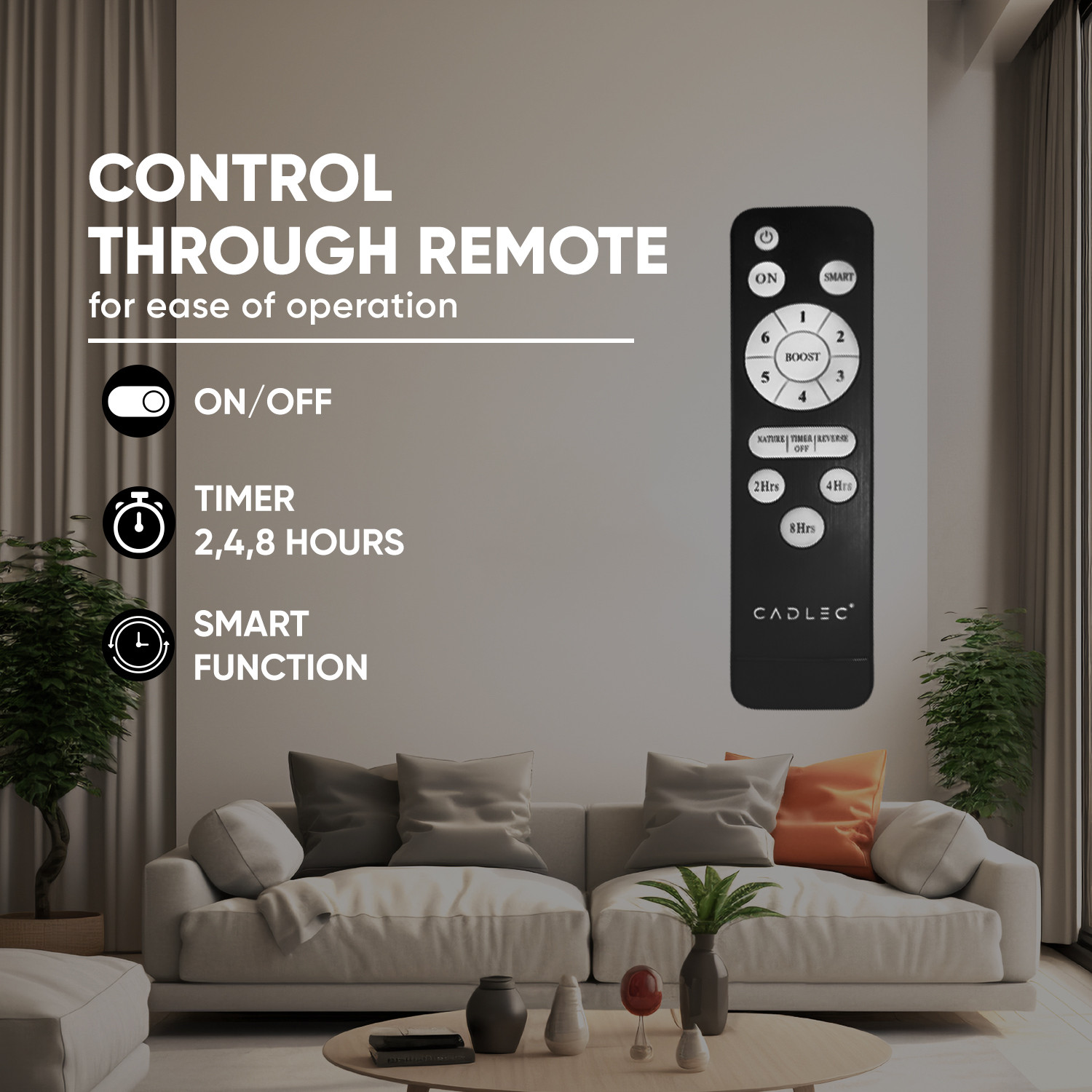 Image of Cadlec ThunderX with 5 Year Warranty BLDC Motor with Remote 1200 mm Ceiling Fan