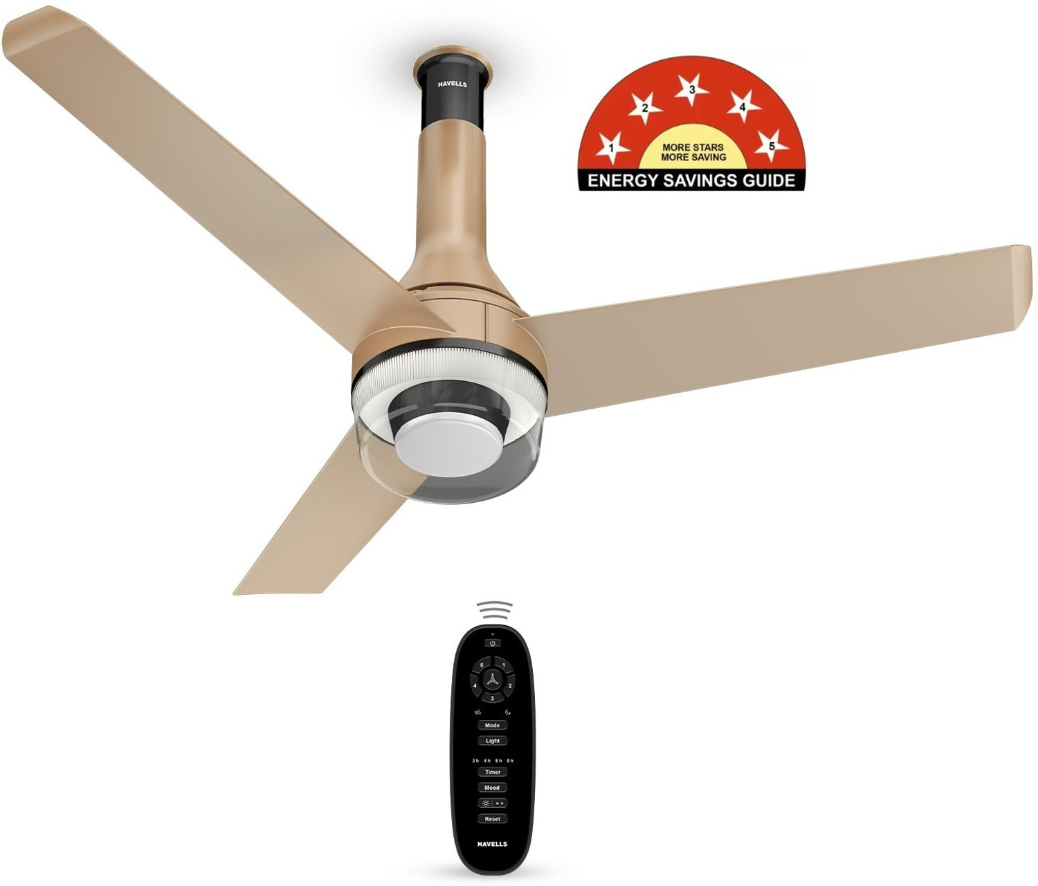 Image of HAVELLS CRISTA BLDC Underlight with 2 Year Warranty BLDC Motor with Remote 1200 mm Ceiling Fan