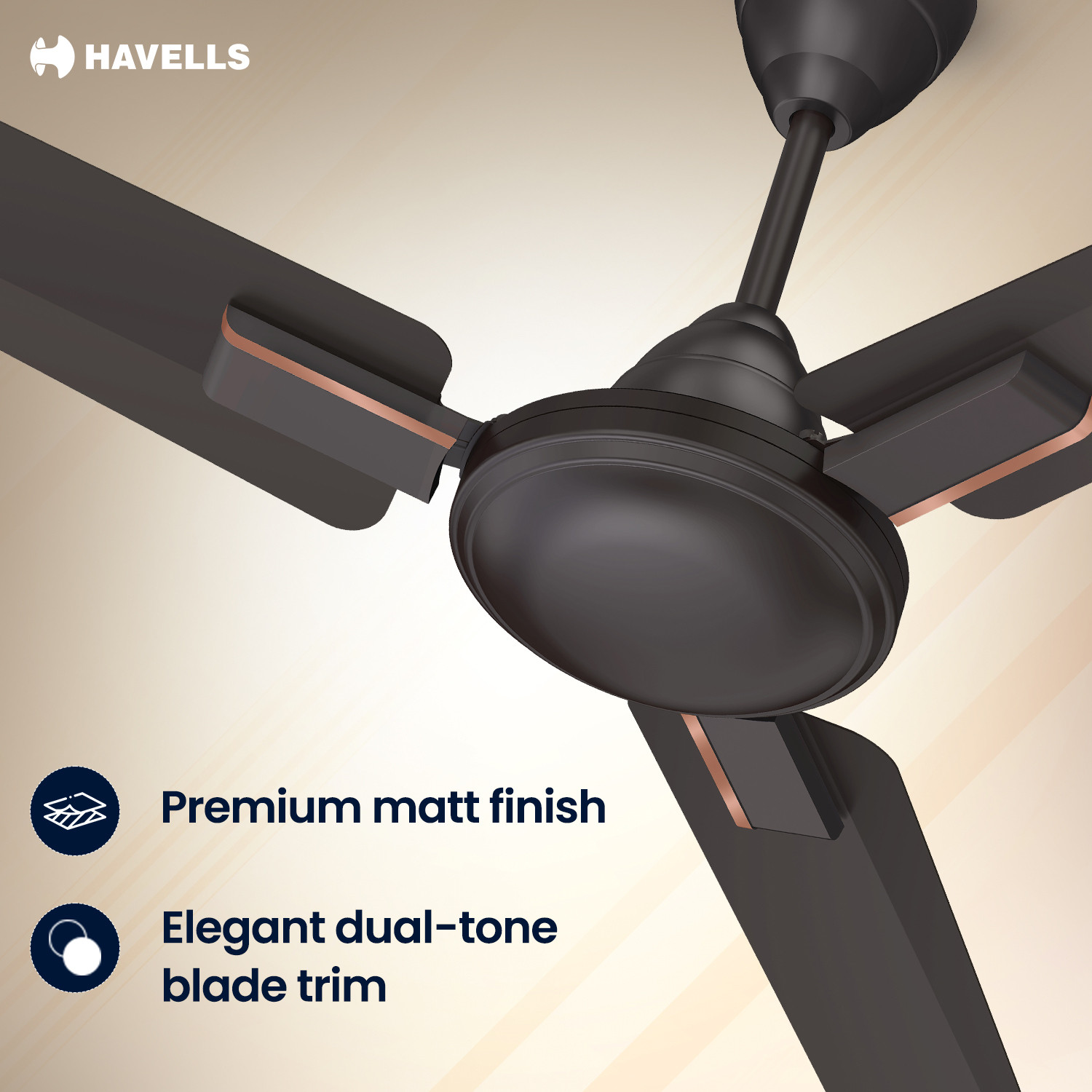 Image of HAVELLS Ambrose Neo Ceiling Fan| High Speed, High Air Delivery| Strong & Powerful motor with 2 Year Warranty Anti Dust 1200 mm Ceiling Fan
