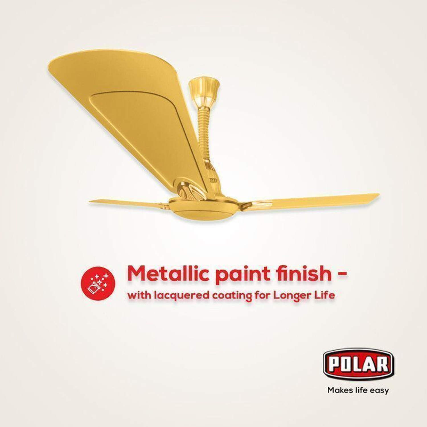 Image of Polar WINAIRE Energy Efficient Motor with 100% Copper Winding for Long Life with 2 Year Warranty Energy Saving 1200 mm Ceiling Fan