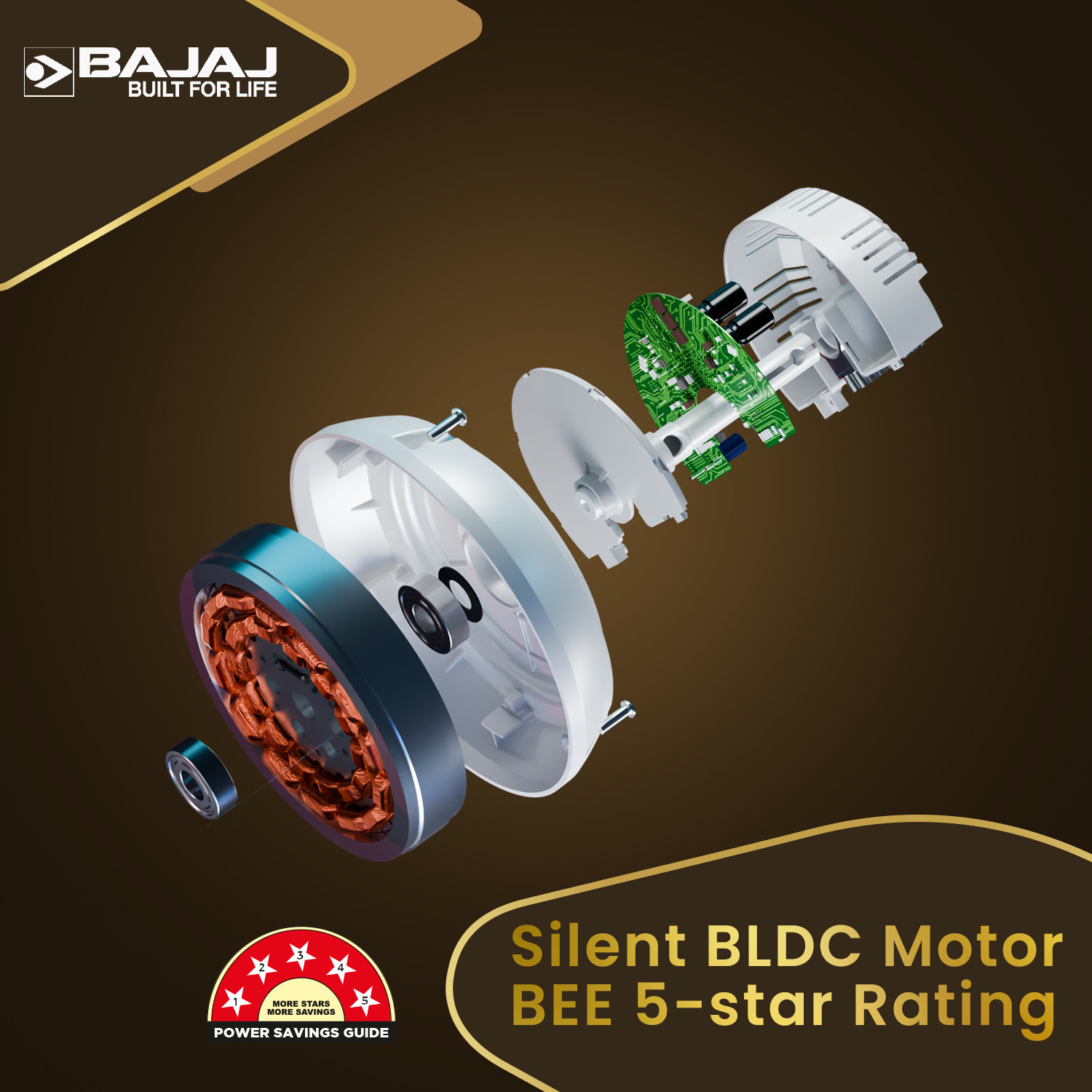 Image of BAJAJ Crest Turbo BLDC with 2 Year Warranty 1200 mm Ceiling Fan