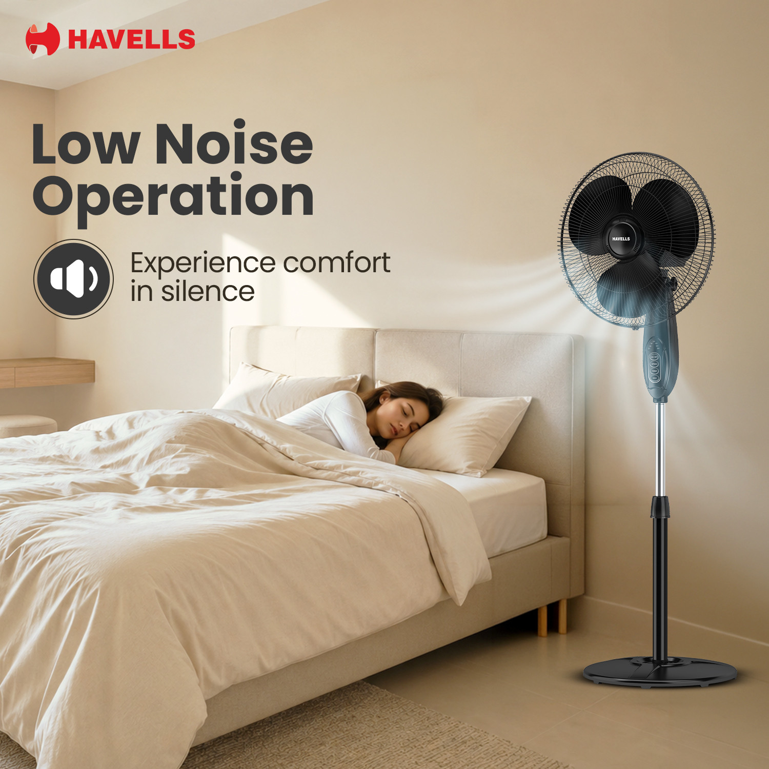 Image of HAVELLS Gatik Pro 400mm BLDC Pedestal Fan| 120 Ribs Guard for Safety| Smooth Oscillation with 2 Year Warranty BLDC Motor with Remote 400 mm Pedestal Fan