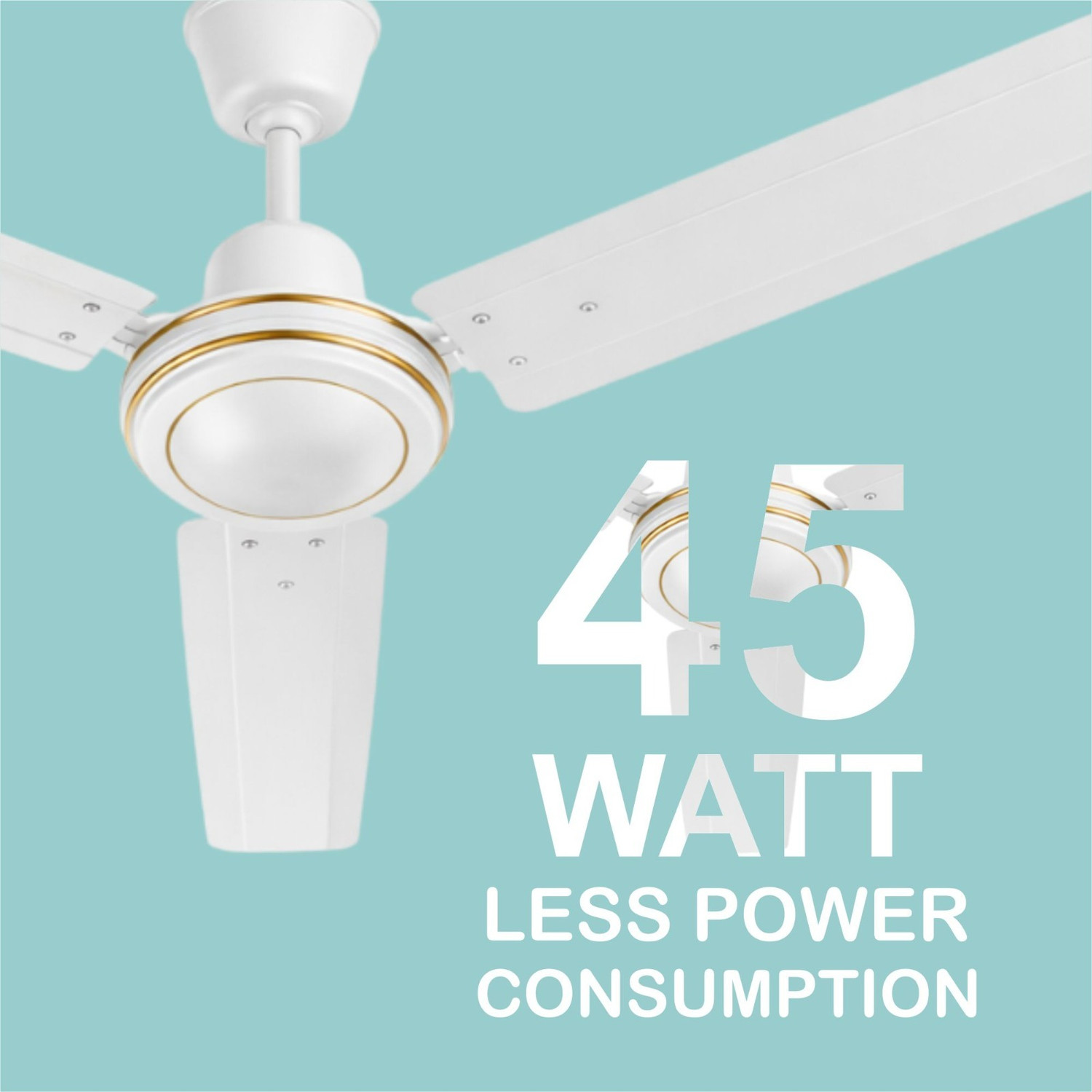 Image of ALTINO TEZZZ White-38 with 2 Year Warranty 1200 mm Ceiling Fan