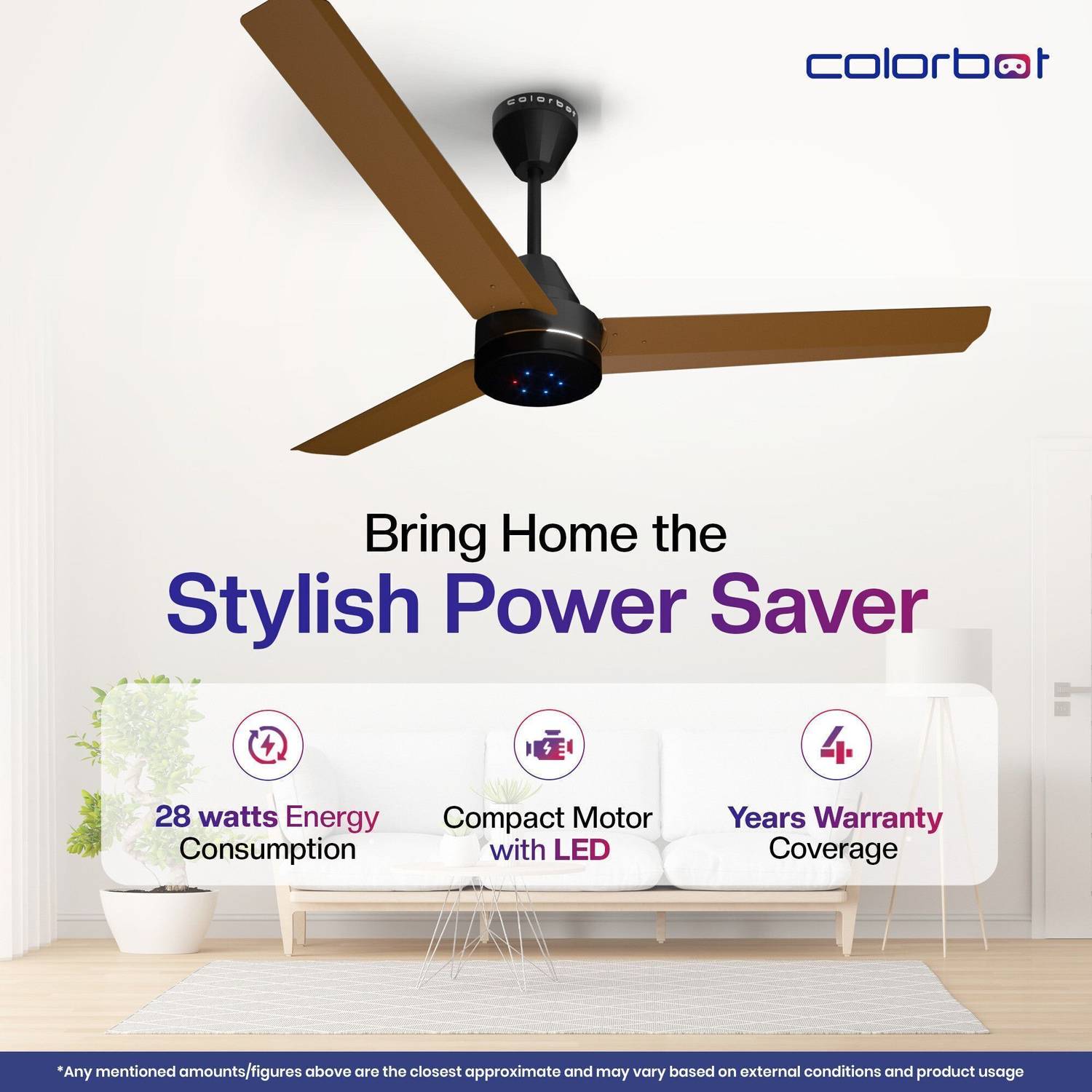 Colorbot Stella 1200mm BLDC Ceiling Fan - Image 4