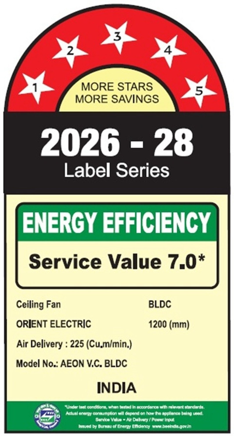 Image of Orient Electric Aeon VC H with 5 Year Warranty BLDC Motor with Remote, High Air Delivery, IoT Enabled, With LED Indicators 1200 mm Ceiling Fan