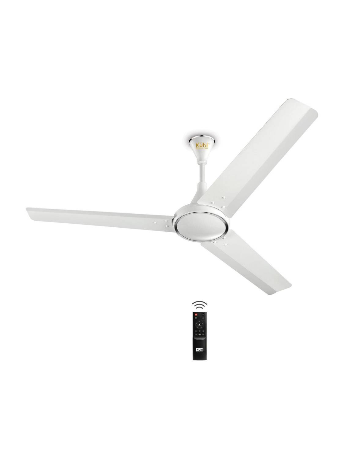 KUHL Prima A4 Decorative Power Saving with 5 Year Warranty BLDC Motor with Remote 1200 mm Ceiling Fan