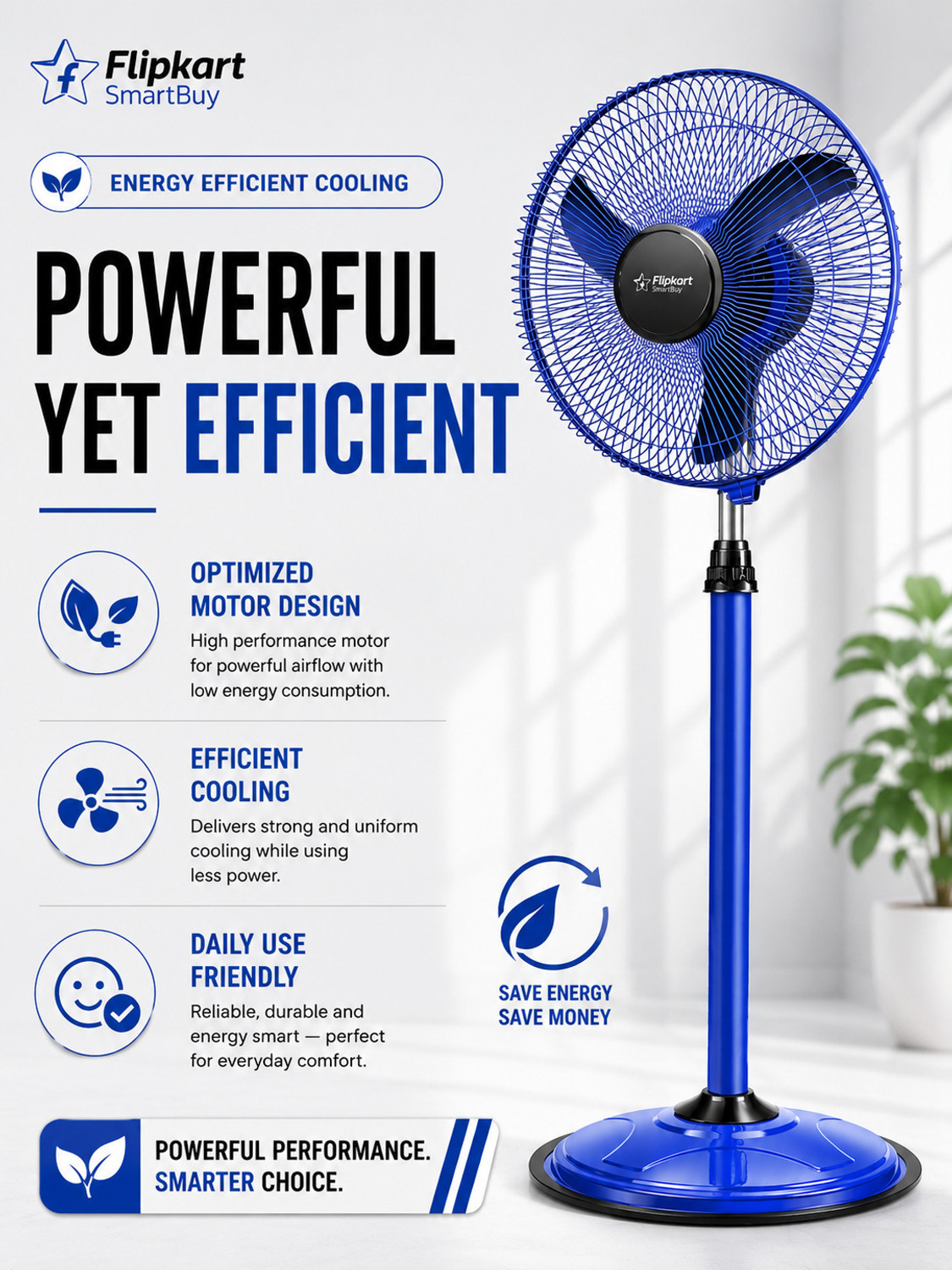 Image of Flipkart SmartBuy Falcon Signature with 2 Year Warranty High Air Delivery, Ultra High Speed 400 mm Pedestal Fan