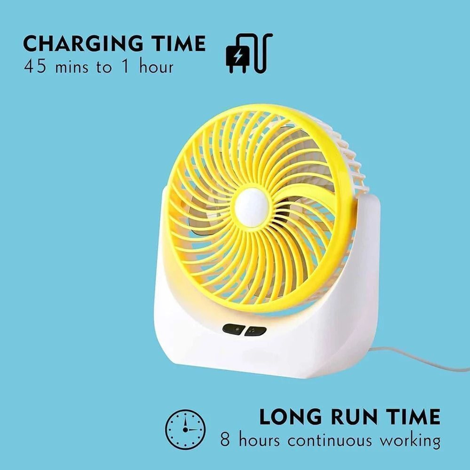 Image of Terviiix High Speed | Rechargeable | Table Fan | LED Light | For Home, Kitchen, Office Ultra High Speed 1400 mm Table Fan