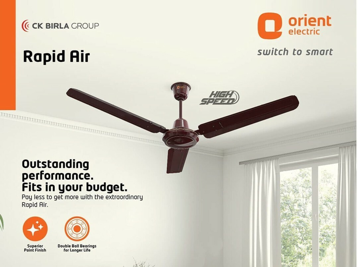 Image of Orient Electric Rapid air with 2 Year Warranty 1200 mm Ceiling Fan