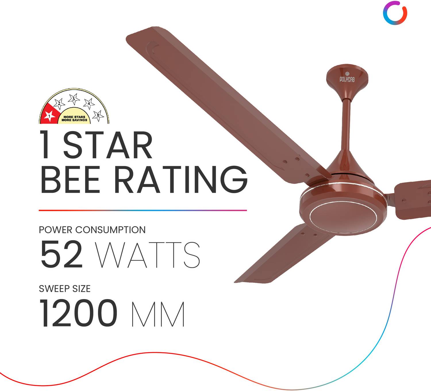Polycab Charisma PLUS 1200 mm Ceiling Fan - Image 3