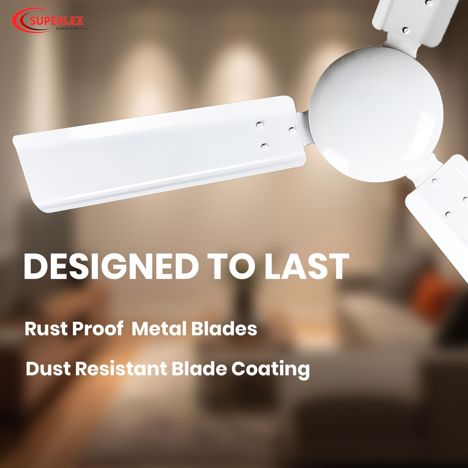 Image of SUPERLEX Aero with 5 Year Warranty BLDC Motor with Remote, Anti Rust, Energy Saving, High Air Delivery, Ultra High Speed 1200 mm Ceiling Fan