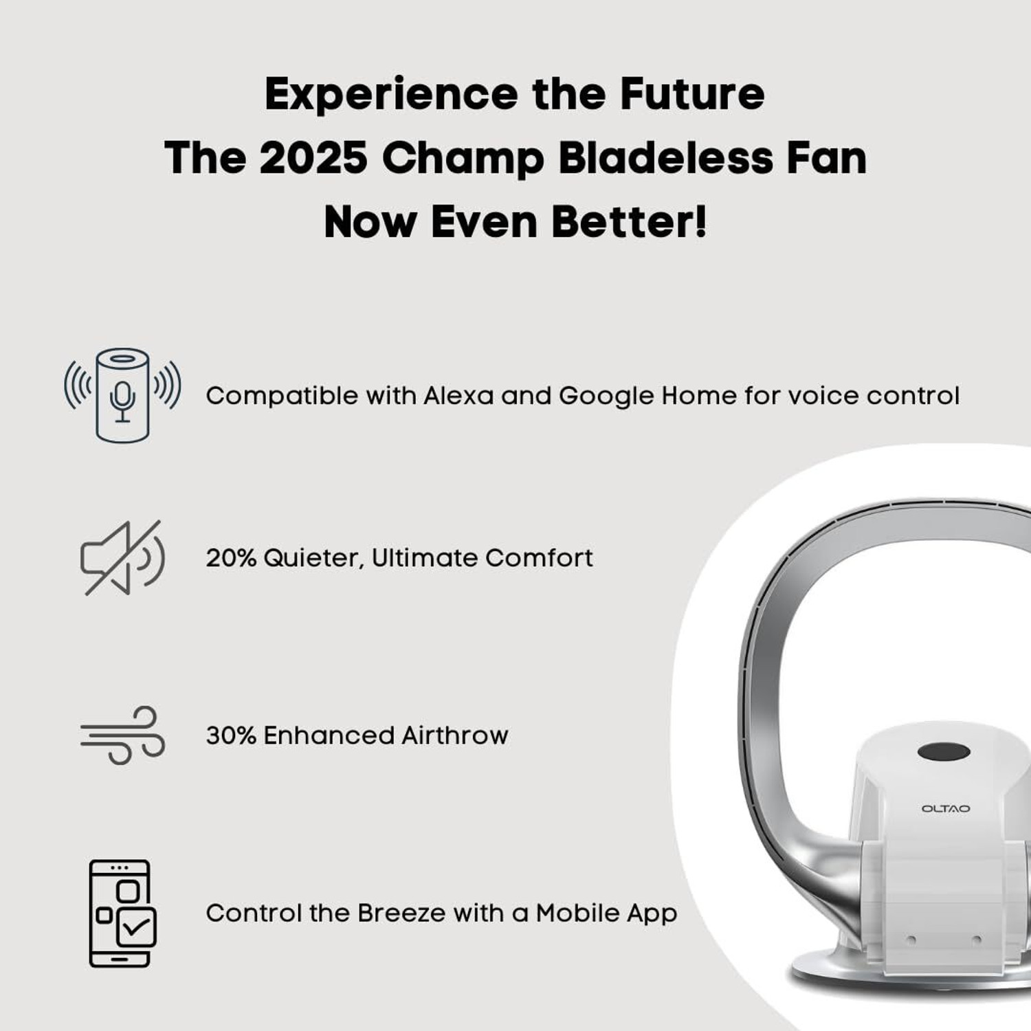 Image of oltao Champ with 2 Year Warranty 675 mm Table Fan