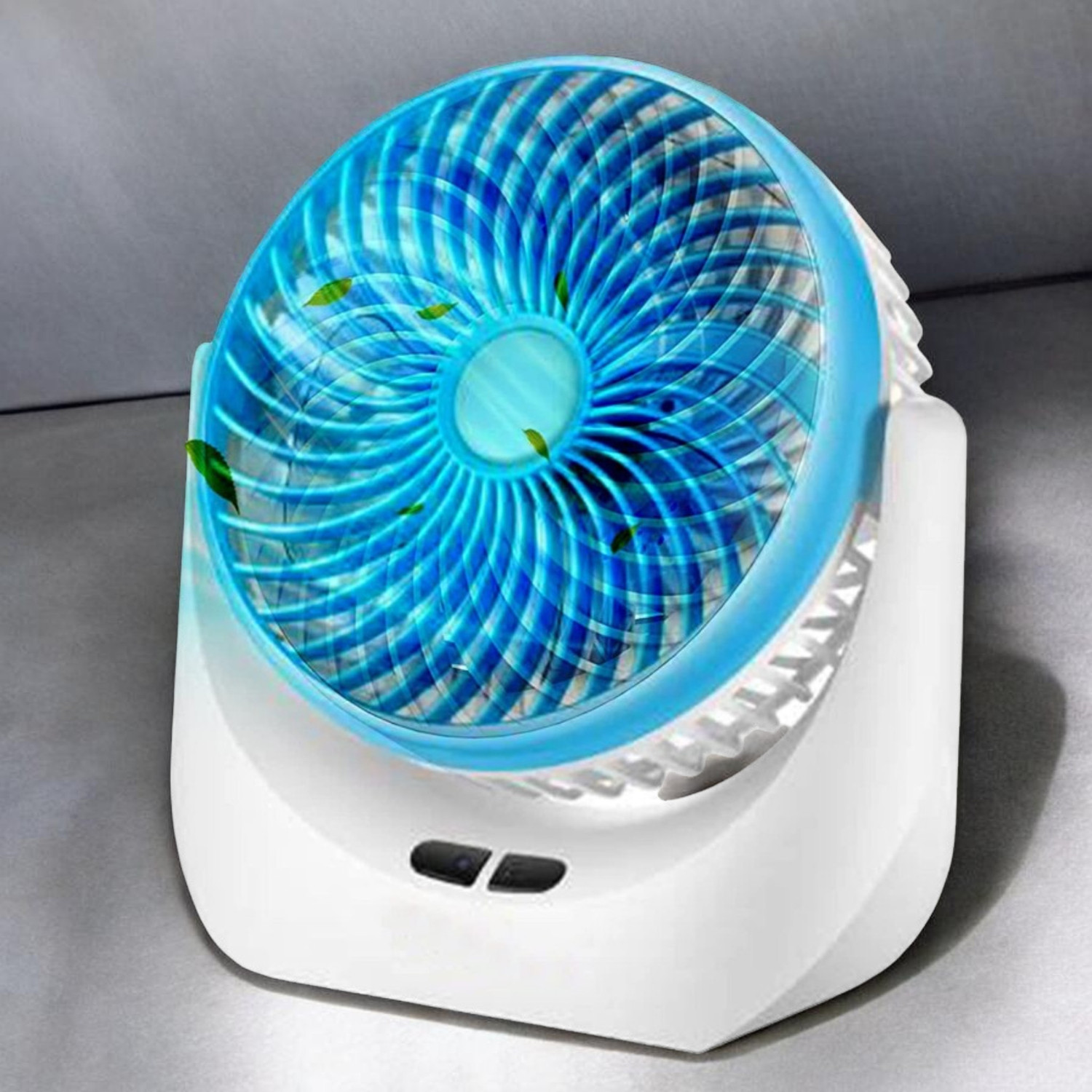 Image of Radhe High Speed Rechargeable Table Fan with LED Light For Office Desk, Home 354 Ultra High Speed 1400 mm Table Fan
