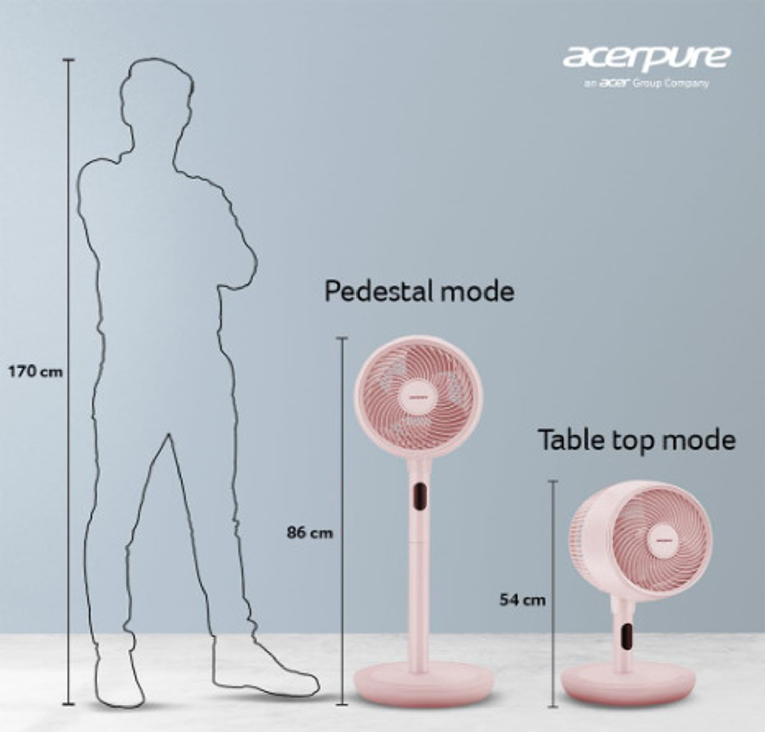 Image of acerpure AF773-20W /20P with 3 Year Warranty 400 mm Pedestal Fan