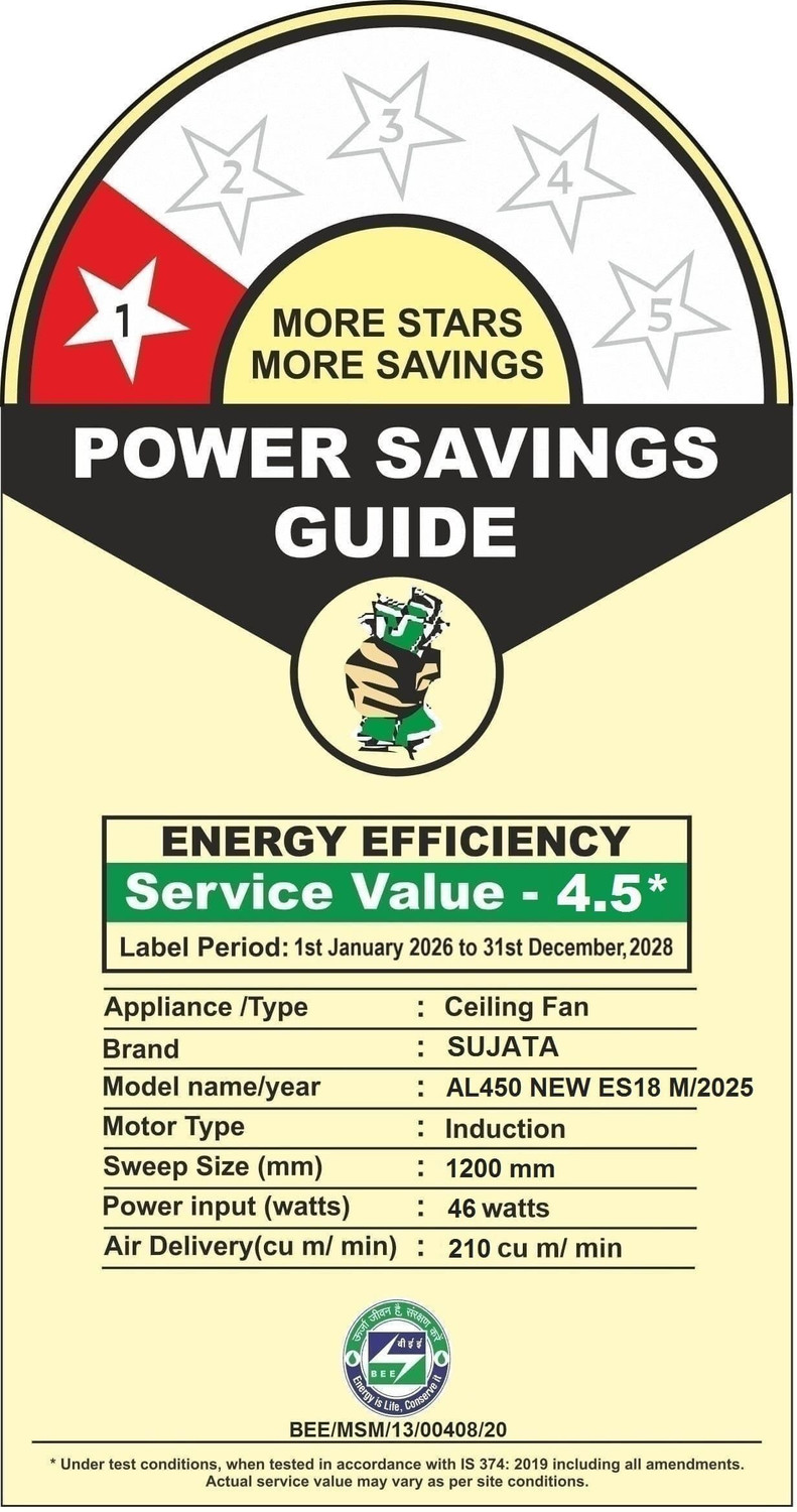 Image of SUJATA AL 450 Brown with 3 Year Warranty Ultra High Speed 1200 mm Ceiling Fan