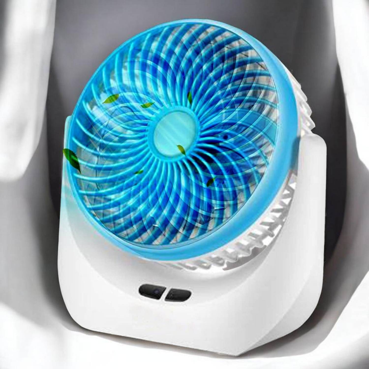 RAMIME High Speed Rechargeable Table Fan with LED Light For Office Desk, Home 338 Ultra High Speed 1400 mm Table Fan
