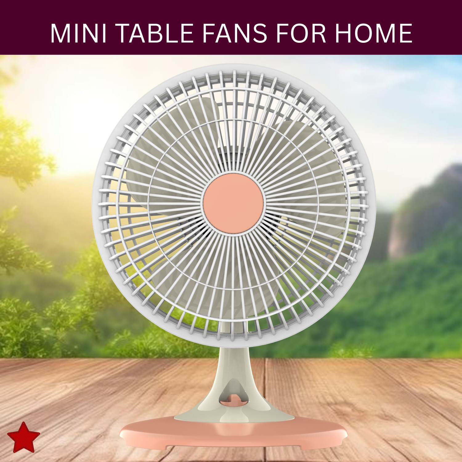 Image of GUGGU 300mm(12Inch.) Mini AC Cooler Fan, Small Evaporative Air Table Fan For HomeN169 Silent Operation 300 mm Table Fan