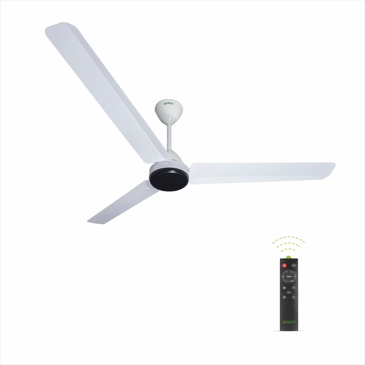 Image of oceco Ecos White 56 with 2 Year Warranty BLDC Motor with Remote 1400 mm Ceiling Fan